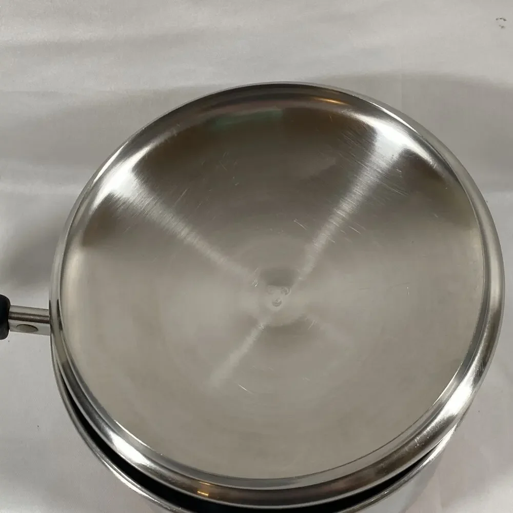 Revere Ware 2 Qt Copper Bottom Sauce Pan Pot Lid Stainless Steel Clinton 83 READ